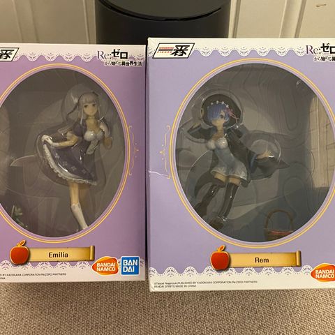 Re: Zero Emilia + Rem Snow White Life Version Ichiban Kuji Set Figurer