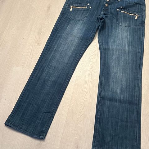 Jeans Mørk Blå Med Knapper