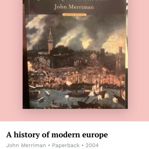 A history of modern Europe