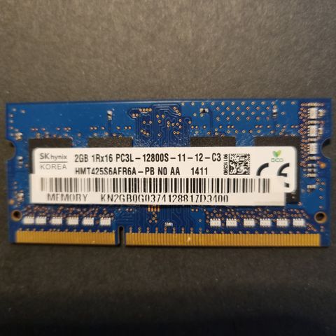 Minne Hynix 2GB 1Rx16 DDR3L