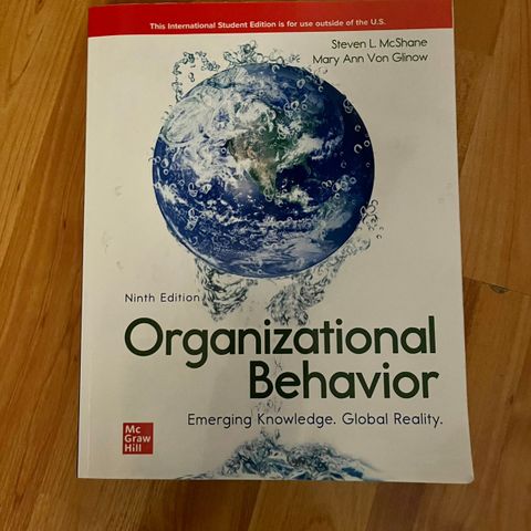 Organizational behavior - Pensum Anvendt Psykologi