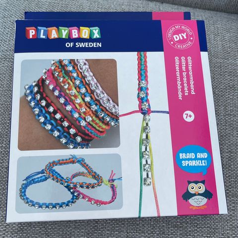 Hobbysett Glitterarmbånd Playbox - *NY/UBRUKT*