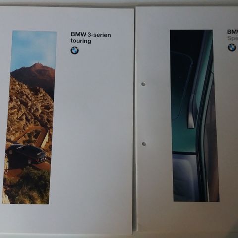 BMW 3 Serie -brosjyrer selges sammen. ( 2stk)