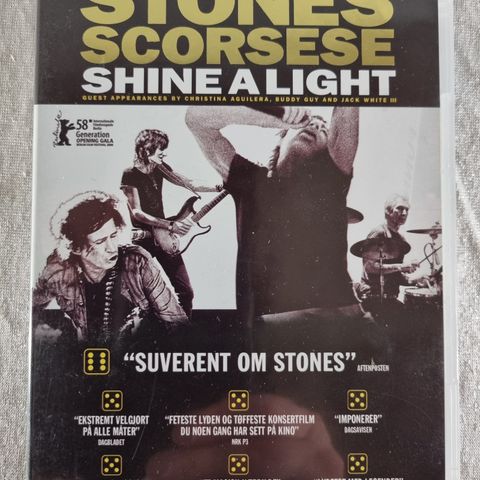 The Rolling Stones Shine a Light DVD ripefri disc norsk tekst