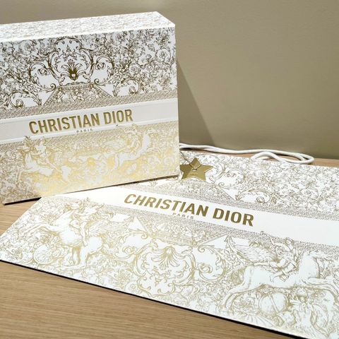 CHRISTIAN DIOR stor gaveeske og stor pose