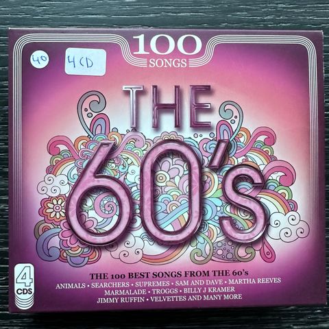 CD- boks The 60’s (4 cd-er) -diverse artister