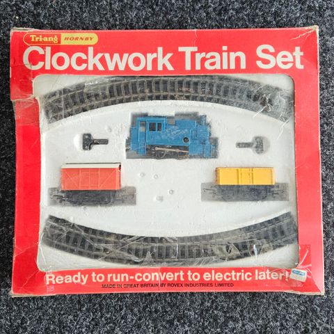 Vintage Tri-ang Hornby Clockwork Train Set, i org.eske