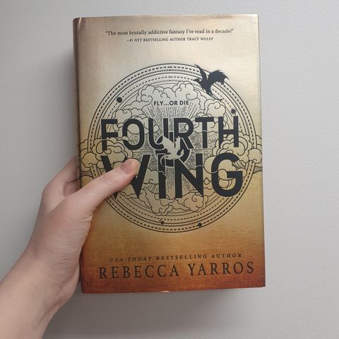 Fourth Wing  by Rebecca Yarros sprayed edges Hand Signed US First Edition