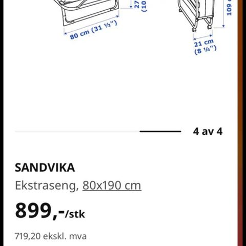 Ikea Sanvika ekstraseng