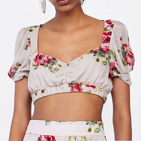 Blomstrete bluse fra Zara, str M