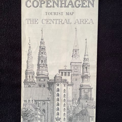 Central-København Turistkort - Kart Kjøbenhavn 1954