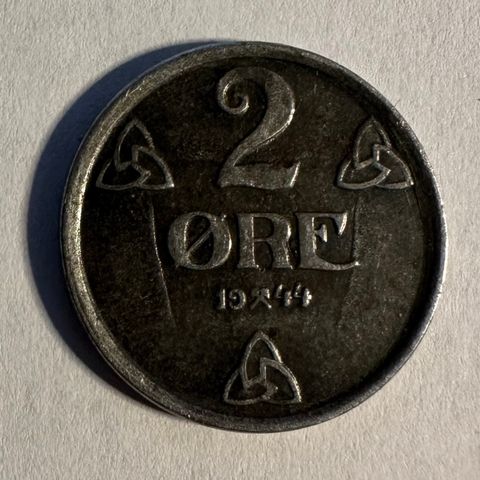 2 øre Norge 1944 Jern (2781 AF)