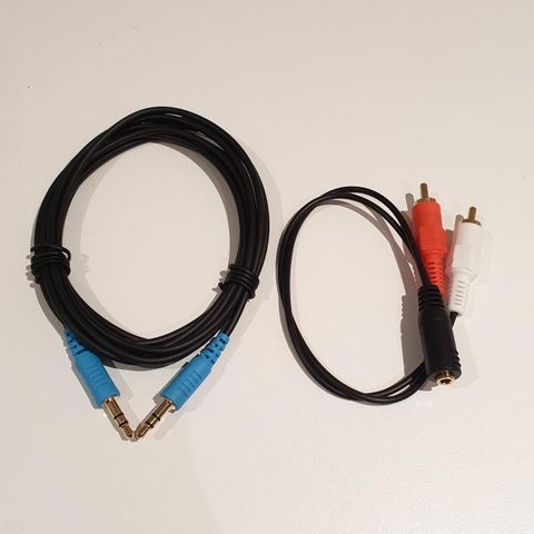 Ny og ubrukt minijack 2 m kabel