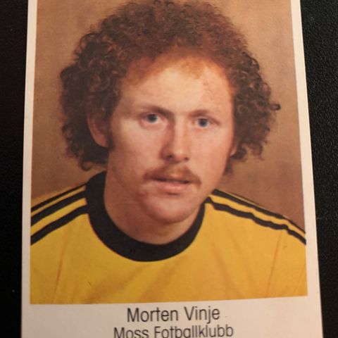 Morten Vinje Moss fotballklubb 1983 Larvik Turn sjeldent fotballkort