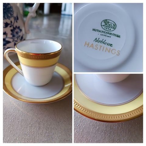 Flat Cup & Saucer Set Hastings by HUTSCHENREUTHER