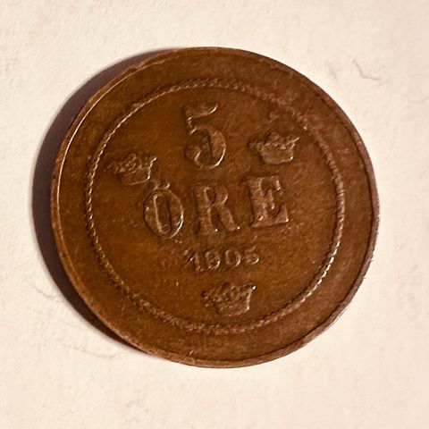 5 øre Sverige 1905  (2798 AF)