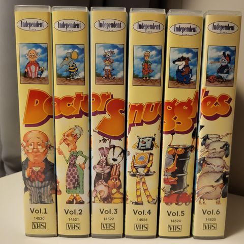 Doctor Snuggles komplett vol 1-6 på VHS