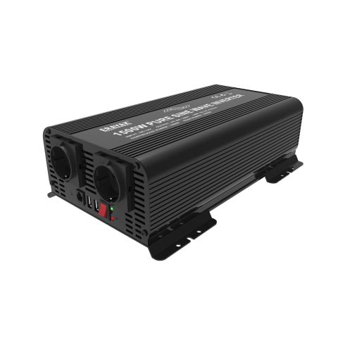 Power Inverter 12 til 230V - 1500W ren sinius DC-AC -  Pure Sine Wave