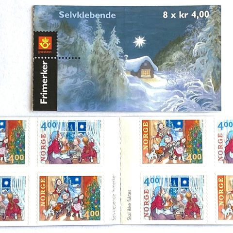 Norge 1999 Frimerkehefte FH 110 Julefrimerker 1999 NK 1376-1377 Postfrisk