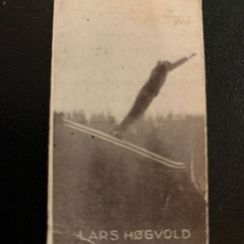 Lars Høgvold Ski Hopp sigarettkort fra ca 1930 Tiedemanns Tobak sjeldent!