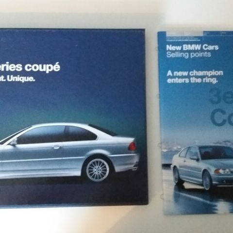 BMW 3-Serie COUPE -brosjyre + Mappe. ( E46 )