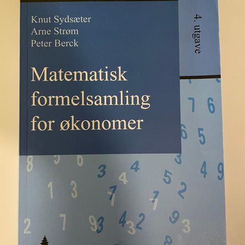 Matematisk formelsamling for økonomer