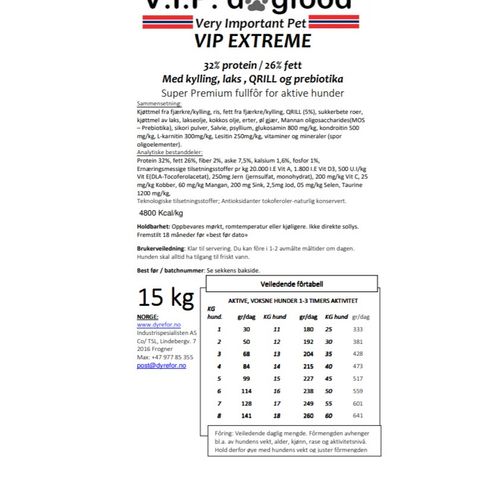 V.I.P. EXTREME 15 KG