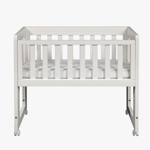 Oslo Bedside Crib White Troll Nursery 90x40 + Aerosleep tilbehør selges samlet
