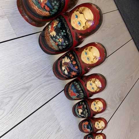 Ekte Matryoshka dukke - 10 deler