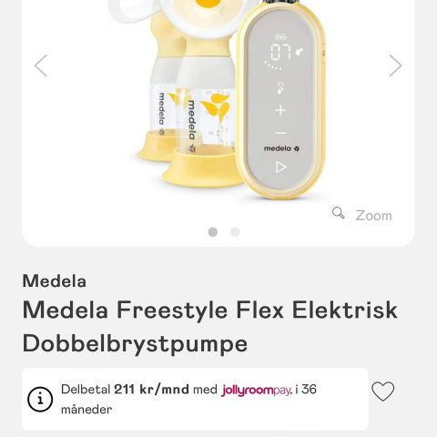 Medela Freestyle Flex Elektrisk Dobbelbrystpumpe