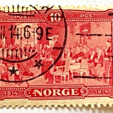 Norge 1914 Grunnlovsjubileum  NK 115 Stemplet