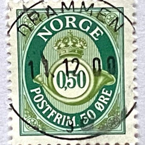 Norge 1997 Posthorn offset NK 1288 Pent stempel: DRAMMEN 11. 12. 00