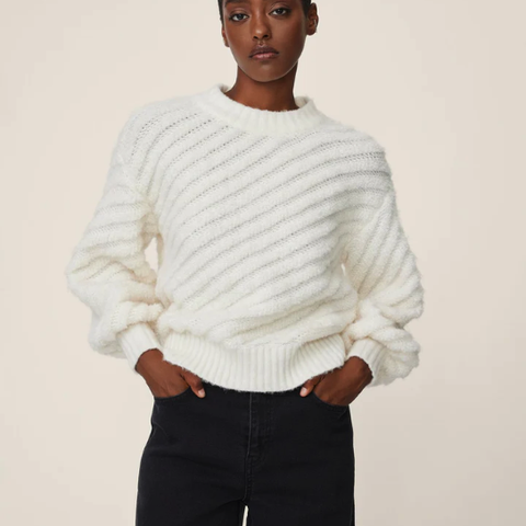 Jaycie Pullover Egret, ny ullgenser fra Moss Copenhagen