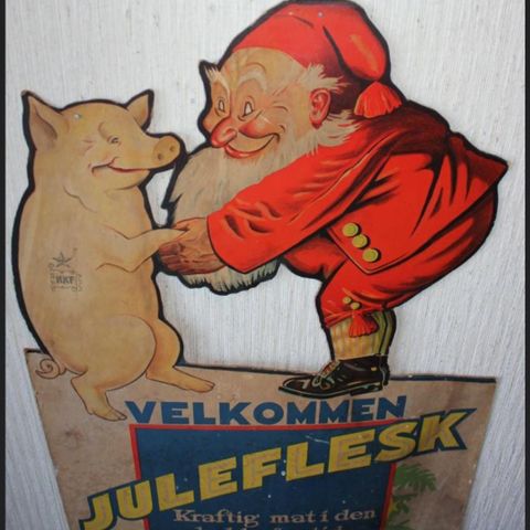 Gammel tykk sjelden  plakat