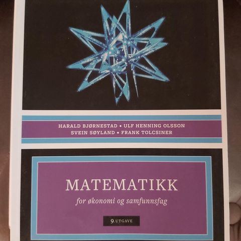 Matematikk for økonomi og samfunnsfag + løsningsforslag