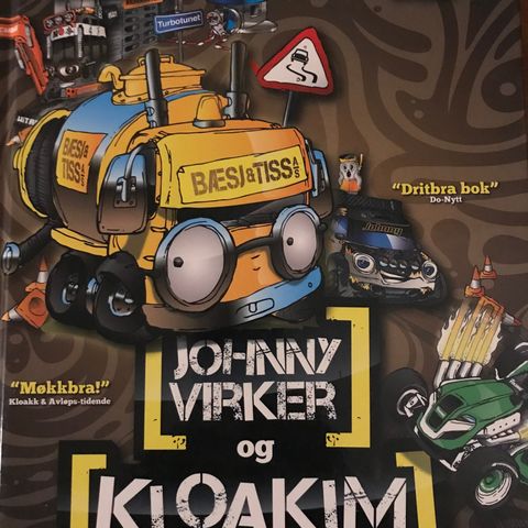 Johnny Virker og Kloakim, fis and love . Øyvind "Vinni"Sauvik, bok med signatur