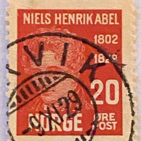 Norge 1929 Niels Henrik Abel NK 174 Stemplet