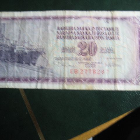 20 Dinara Jugoslavia