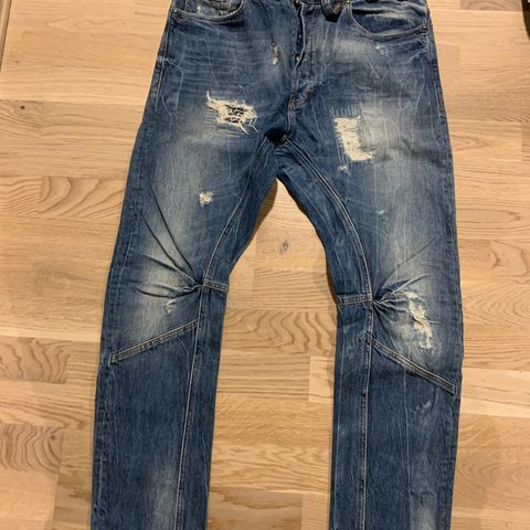 Galliano Jeans Designer Dongeri Olabukse Ubrukt Str 34 48