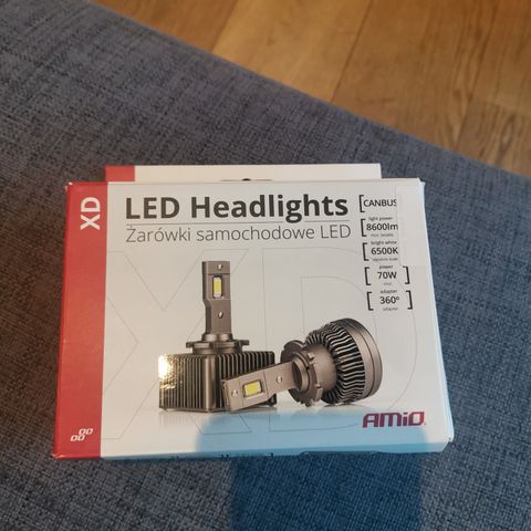 LED PÆRE D2S / D2R XD 6500K | CANBUS 8600 LM - SETT 2 STK.