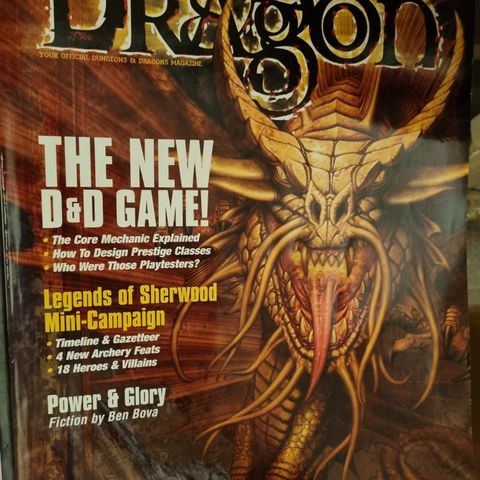 Dungeons & Dragons: bladene Dragon Magazine og Dungeon til salgs