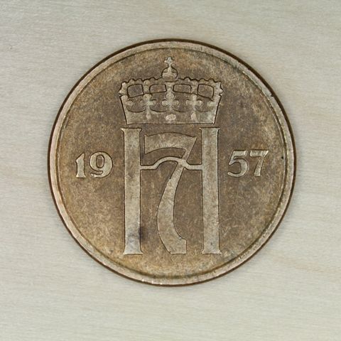 2 øre 1957 Norge   (1123)