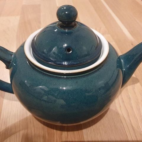 Ubrukt vintage Denby Stoneware tekanne kaffekanne