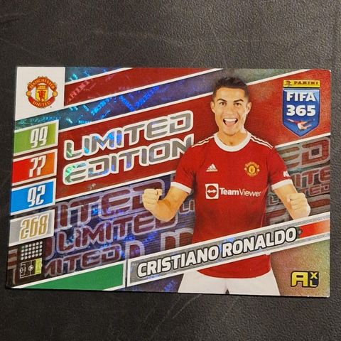 Cristiano Ronaldo Limited Edition Manchester United Panini Adrenalyn XL FIFA 365