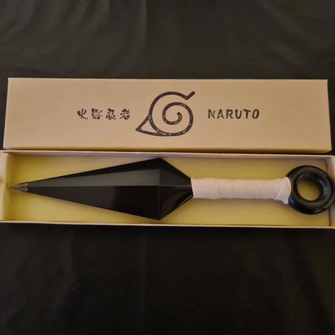 Naruto Kunai/dolk/dagger fra anime/manga serien i svart plastikk