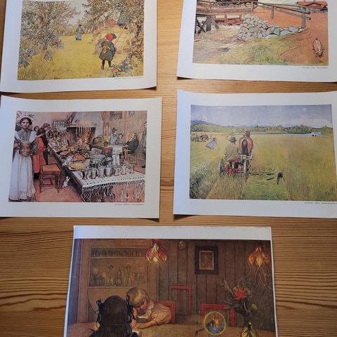 5 bilder/plakater Carl Larsson