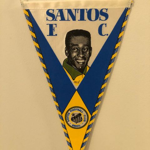 Santos Brasil - vintage Pelé vimpel i flott stand