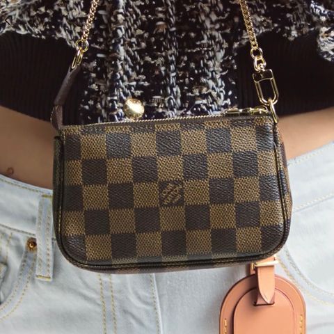 Louis Vuitton mini pochette Damier Ebene Canvas