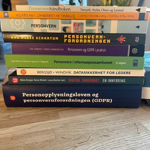 Bøker til fag: Personvern, prosjektledelse, endringsledelse, psykologi & ledelse