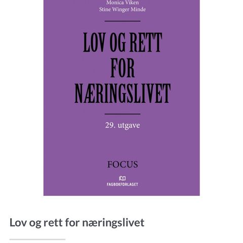 Lov og rett for næringslivet